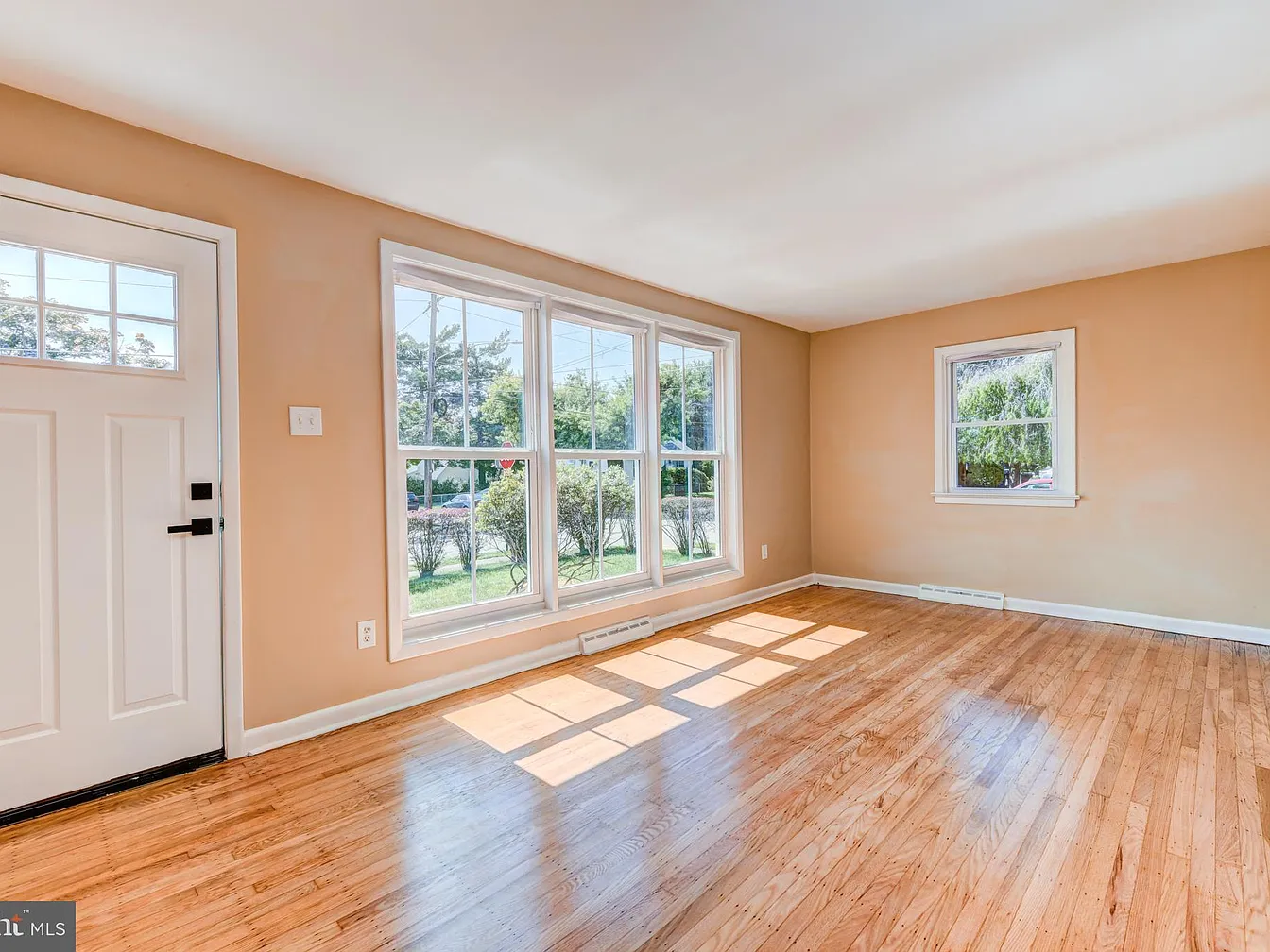 Bright finished living room at 1000 Tennis Avenue