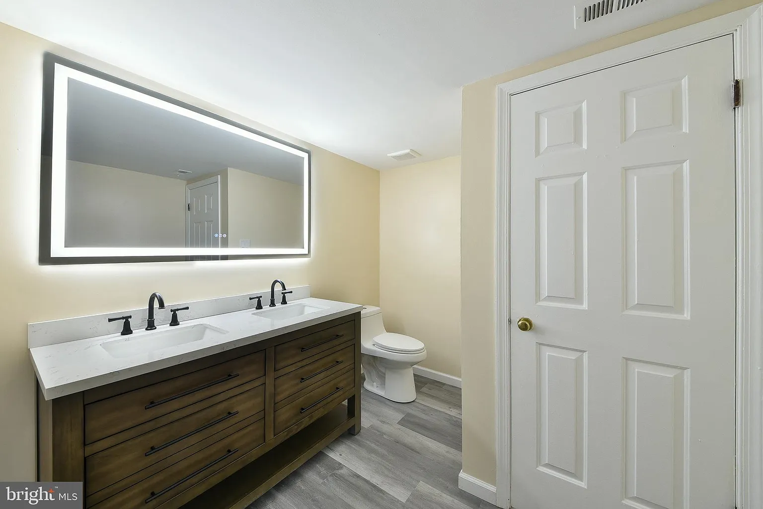 Renovated primary bathroom at 221 Sassafras Court